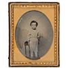 Image 2 : Ambrotype Image Tinted Young Boy Who is Missing His Left Arm