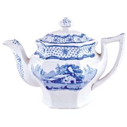 1840 William H. Harrison Presidential Campaign Staffordshire Tea Pot