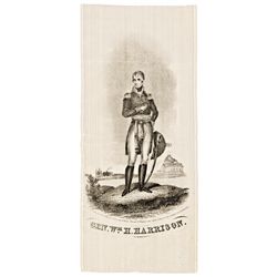 1840 William H. Harrison Presidential Election Campaign Silk Ribbon