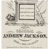 Image 2 : Rare Design 1845 Andrew Jackson Commemorative Silk Mourning Ribbon