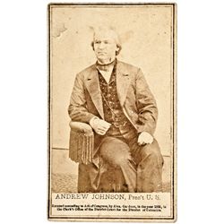 c. 1865, Andrew Johnson CDV Photograph by Alexander Gardner