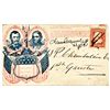 Image 1 : c. 1868, Presidential Campaign Grant and Colfax Postally Used Patriotic Envelope