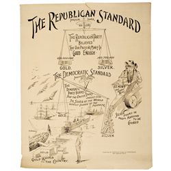 1896 MCKINLEY LEAGUE Republican Standard Broadside