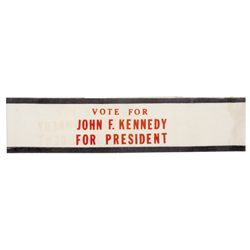 c. 1960, Rare 70” Long Presidential Campaign Sash: John F. Kennedy