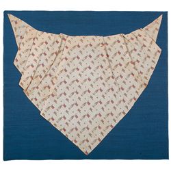 c. 1888 Bandanna with Soldier and Flag Design