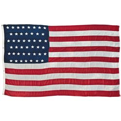 c. 1896 Fortress Size 45-Star Flag Issued as Utah Became a State