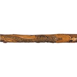 c. 1900 Hand-Carved Folk Art Alligator Cane