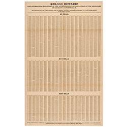 Rare 1932 Lindbergh Baby $25,000 Reward Broadside