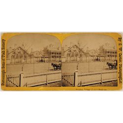 c 1870-75 PRESIDENT BRIGHAM YOUNG RESIDENCE Stereoview Photograph Salt Lake City