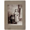 Image 1 : c. 1880, Cabinet Card Photograph Native American Girl by Van Winkle's Art Studio