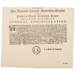 1760 German Counterfeit Coin Anti-Jewish Broadside