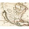 Image 2 : 1721 Hand-Colored Engraved Map of America, California as an Island by John Senex