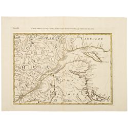 MAP - c. 1791, Eastern Canada, Northern Nova Scotia, Labrador CANADA