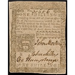 JOHN MORTON Signer - Declaration of Independence PA 1772 Colonial Note