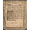 Image 1 : Colonial Currency, 1756 BENJAMIN FRANKLIN Printed Pennsylvania, 20s Note