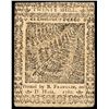 Image 2 : 1760 Pennsylvania BENJAMIN FRANKLIN Printed 20s Colonial Currency Note