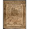 Image 1 : 1764 Pennsylvania BENJAMIN FRANKLIN Printed Ten Shillings Colonial Currency Note