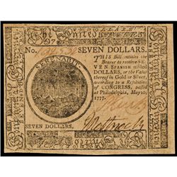 Continental Congress May 20, 1777 Rev War First THE UNITED STATES Title Currency