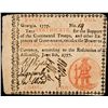 Image 1 : Colonial Currency, GA, 1777, $3 FRONTIERSMAN Vignette. Red in Type PMG VF-30 EPQ
