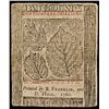 Image 2 : BENJAMIN FRANKLIN Printed Pennsylvania. May 1, 1760. Five Pounds Colorful Note