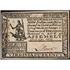Image 1 : Colonial Currency, VA. October 20, 1777, Handwritten Date. $1/6. Beautiful Note