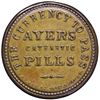 Image 2 : UNIQUE Encased Postage Stamp 1¢ AYERS CATHARTIC PILLS Long Arrows Reed Rarity-10