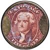 Image 1 : Encased Postage Stamp, Five Cents. Major Key Merchant, DRINK SANDS ALE