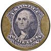 Image 1 : Encased Postage Stamp, Twelve Cents, J. GAULT, Plain Frame Type