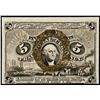 Image 1 : Fractional Currency, FR-1235. 2nd Issue. 5¢ Washington, Uncirculated Fiber Paper