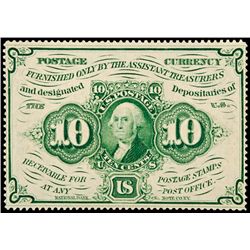 Fractional Currency, FR-1241. 1st Issue 10¢ Washington