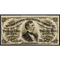 Fractional Currency, FR-1298 3rd Issue 25¢ Fessenden