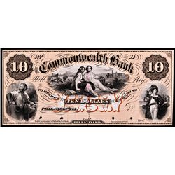 Pennsylvania. Commonwealth Bank. Ten Dollars. Choice India Paper Color Proof