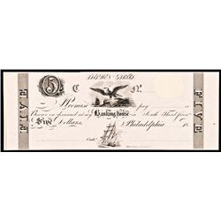 Philadelphia, PA. Stephen Girards Banking House. India Paper Proof on Card