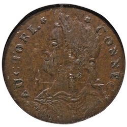 1788 Connecticut Copper. DBL. Miller 16.1-D. Double Struck. NGC EF-45