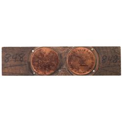 Illustration Printing Block for a Kentucky Token both Front and Back