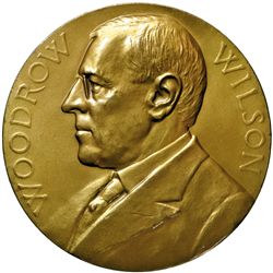 1917 Woodrow Wilson Second Presidential Inaugural High-Relief Bronze Medal