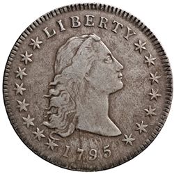 Pleasing Circulated 1795 Flowing Hair Silver Dollar. Three Leaves. Bolen-12