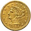 Image 1 : 1847-C Liberty Head $2.50 Gold Quarter Eagle
