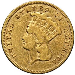 Popular 1874 Indian Princess Head Three Dollars Gold