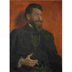 FRANTISEK ZDENEK EBERL 1888 Prague - 1963 Portrait of a Man with Cigarette