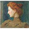 Image 1 : TAVIK FRANTISEK SIMON 1877 Zeleznice u Jicina - 1942 Prague Portrait of a Red-Haired Lady in Profile