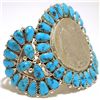 Image 2 : Old Pawn Navajo Turquoise Morgan Dollar Sterling Silver Cuff Bracelet - Justin Wilson