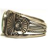 Image 3 : Old Pawn Navajo Green Fox Turquoise Sterling Silver Cuff Bracelet - Emer Thompson