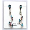 Image 1 : Zuni Multi-Stone Large Spiraling Earrings