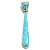 Image 1 : Navajo Turquoise Rain Drop Sterling Silver Pendant - Calvin Begay