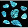 Image 4 : Non-Native Spider Web Kingman Turquoise Stone Lot - 8 Stones - 126 Carat