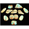 Image 1 : Non-Native Nevada Boulder Turquoise Stone Lot - 12 Stones - 340 Carat