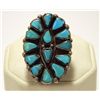 Image 1 : Old Pawn Zuni Turquoise Sterling Silver Women's Ring
