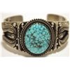 Image 1 : Old Pawn Navajo Kingman Turquoise Sterling Silver Cuff Bracelet - Calvin Martinez