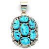 Image 1 : Navajo Turquoise Cluster Pendant - Mary Ann Spencer